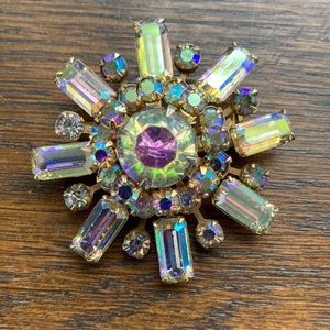 Vintage aurora borealis brooch